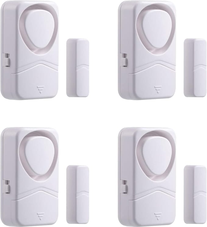 Draadloze Deuralarm Set (4 stuks) - Magnetische Sensor voor Huis, Garage, RV - 4 Modi