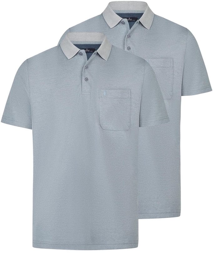 RAGMAN Heren poloshirt 2 pack Basic