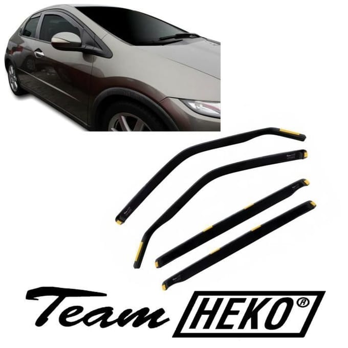 J&;J AUTOMOTIVE | Heko Wind deflectors Voor Honda Civic 5D. Berlina 2005-2012