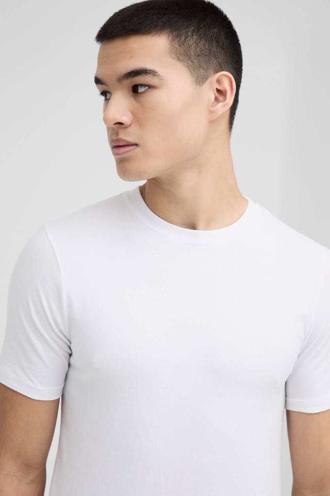Essential Muscle Fit Crew Neck T-Shirt | White | Size XL