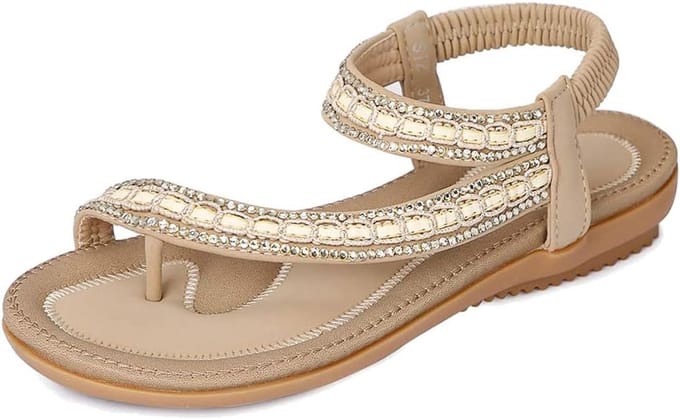 Dames sandalen PU leer 3cm hak elastisch bandje met teenseparators beschikbaar in maten 36-41 EU