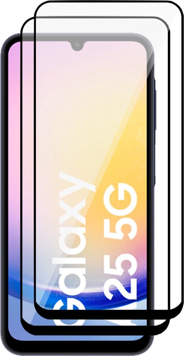 Screenprotector geschikt voor Samsung Galaxy A25 / A24 - 2x Volledig Dekkend Glas Screen Protector