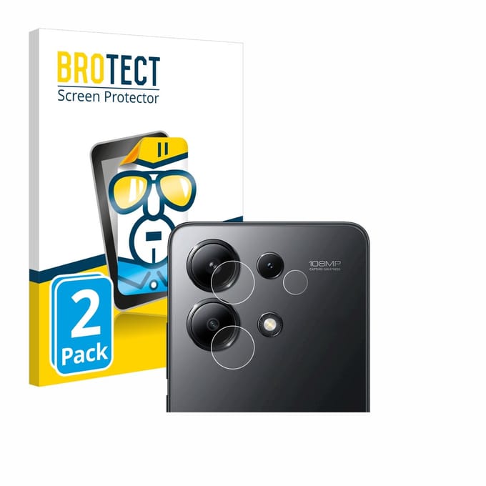 BROTECT - Screenprotector voor Xiaomi Redmi Note 13 4G (ALLEEN Camera Lens) - Folie Beschermfolie transparant 2 Stuks