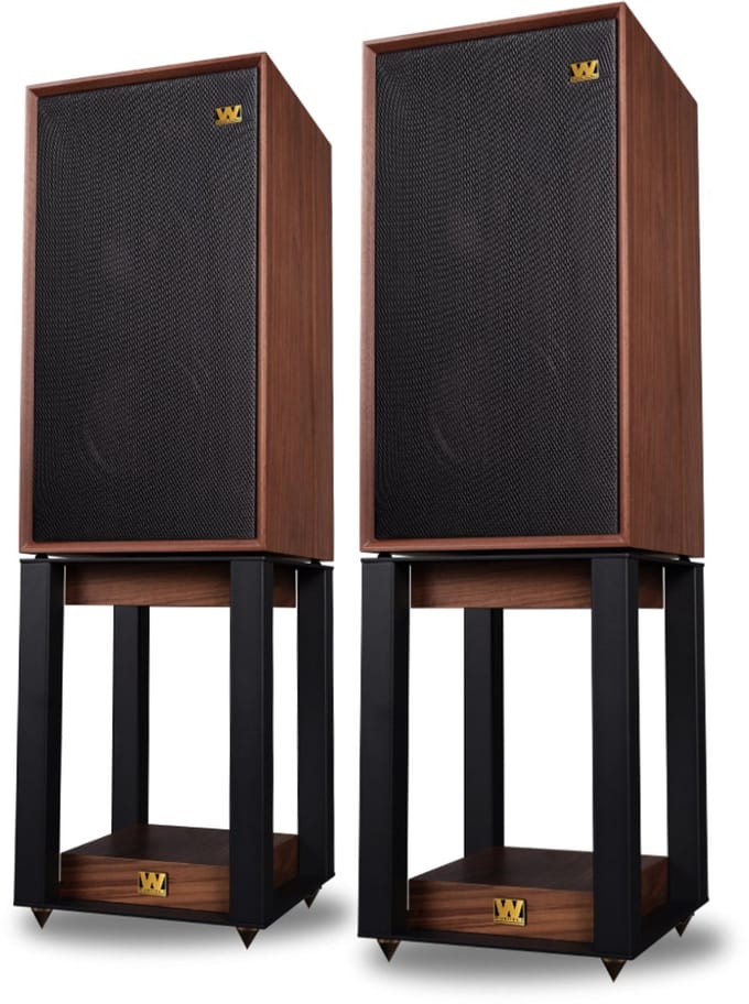 Wharfedale Linton Speakers met Luidspreker standaard - Hifi Stereo Set - Luidspreker Boxen - 3-weg Luidspreker - Set van 2 - Walnoot