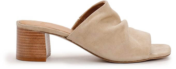 5PM ALINE Slippers met hak - Suède - Beige