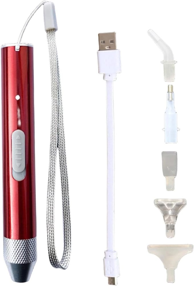 Diamant Schilderpen - Strass Pen - Hobby Kunst - Met LED Licht - 9 cm Lang - Rood