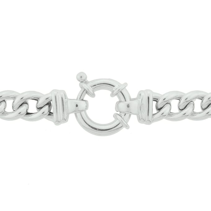 Collier Gourmette 7,5 Mm 45 Cm Met Groot Springslot