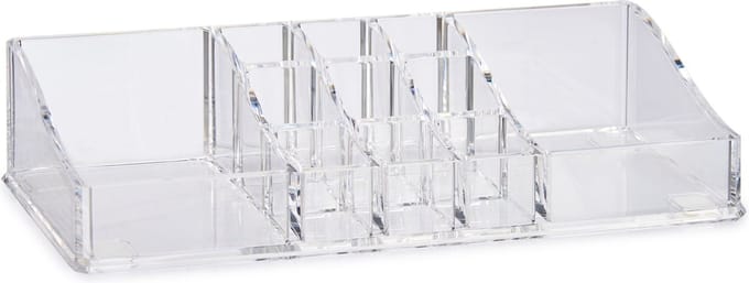 Make-up organizer/opberger 11-vaks 22,5 x 9 cm van kunststof - Make-up houder