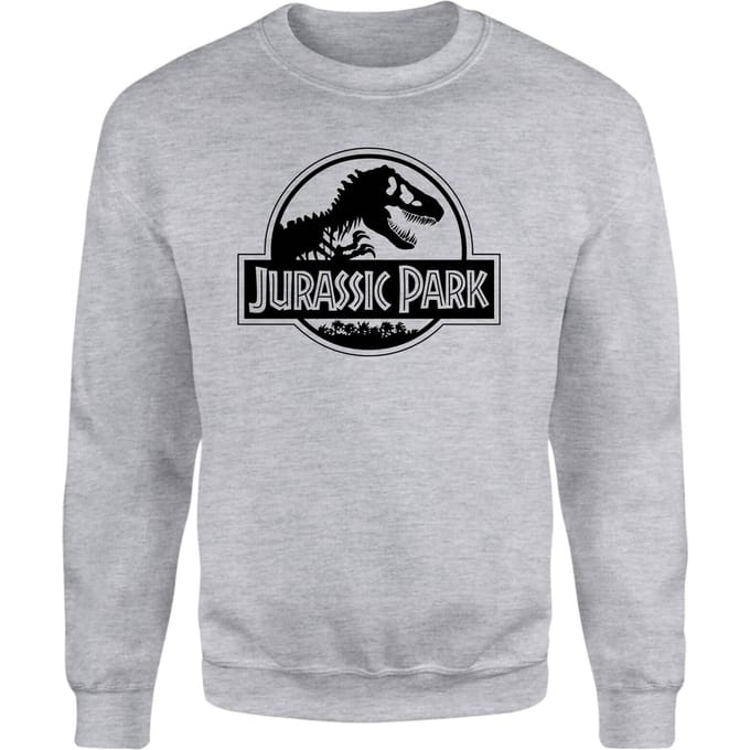 Jurassic Park Logo Sweatshirt - Grey - S
