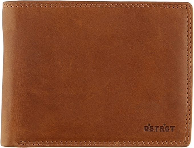 DSTRCT Wax Lane Leren Billfold RFID - Cognac