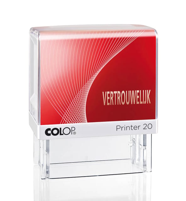 Woordstempel Colop Printer 20 vertrouwelijk rood