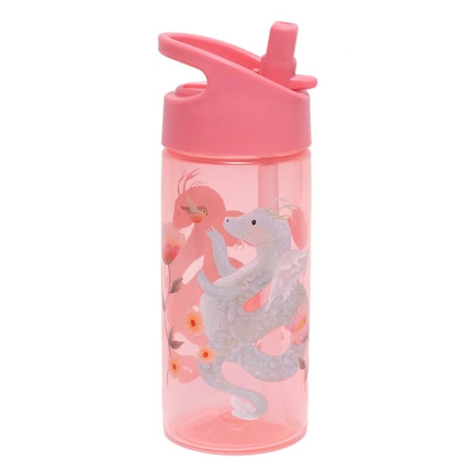 Petit Monkey drinkfles fairytale dragon peony pink