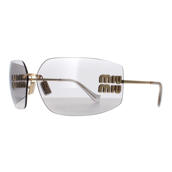 Miu Miu Logo Onregelmatige Vorm Zonnebril Dames zonnebril Goud SMU54Y_E5AK_FE30B_C_080 Basic Packaging-Eyeglass Pouches+Box