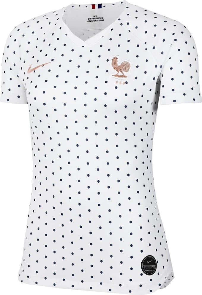 Nike - Frankrijk- Dames Uitshirt - Wit - Maat M