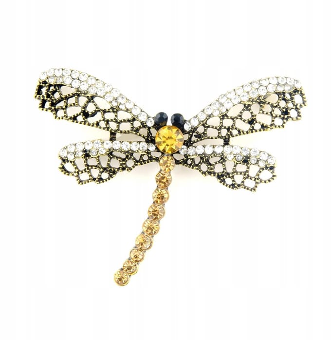 PINETS broche libelle met zirkonia - goud cadeau