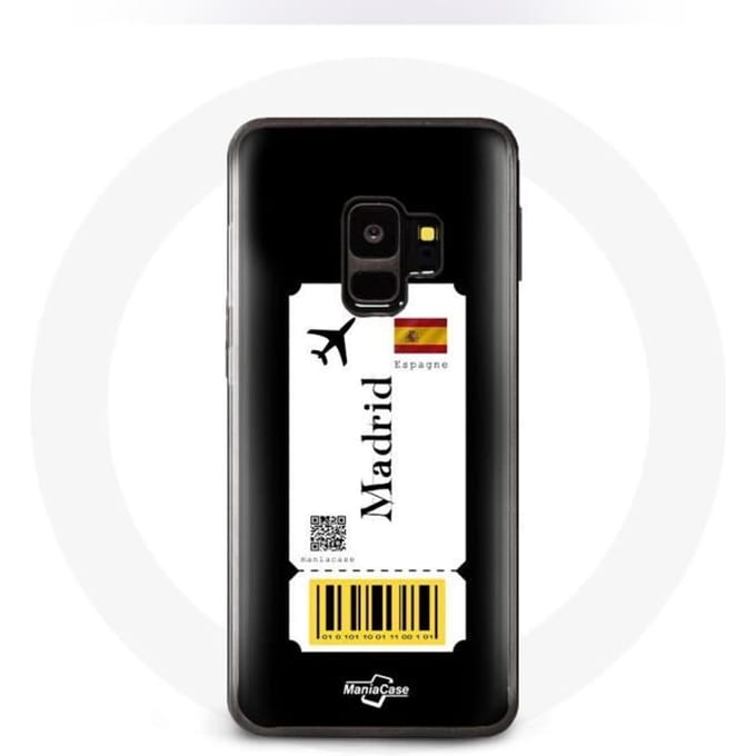 Coque pour Samsung Galaxy S9 Billet d'avion Madrid Espagne