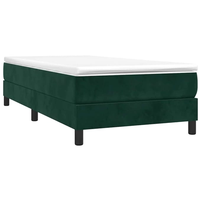 vidaXL - Boxspring - bed - 90x190 - cm - fluweel - donkergroen