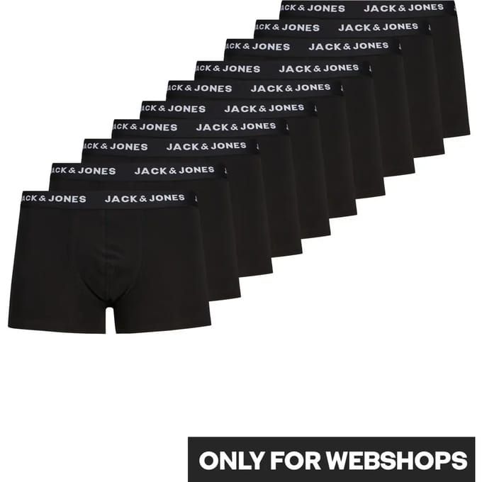 JACK & JONES- JACSOLID TRUNKS 10 PACKS NOOS - Heren - Trunks