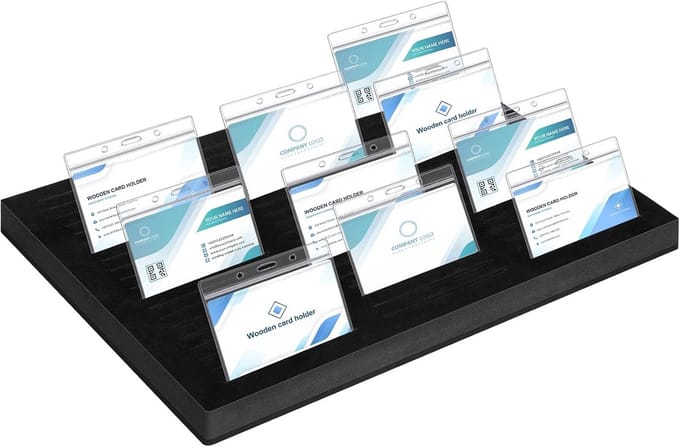 Badge Houder - Naamplaatjes Organizer - Efficiënt Opslaan - 60 Slots - 42.5 x 30.5 cm - Zwart