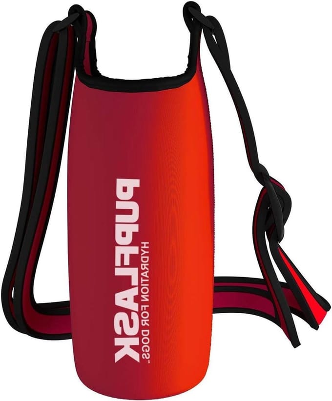 Fles Houder - Draaghoes Drinkfles - Hond Uitlaten - Verstelbare Band - 40 OZ - Rood