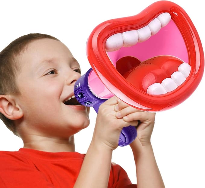 Mond-spraakwisselaar - Grappige speaker - Feestjes en entertainment - Stemvervorming en opname - 220 gram - Rood