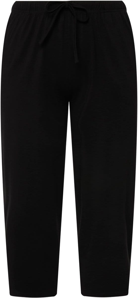 Ulla Popken - Dames - 7/8-broek slim fit elastische tailleband - Klassiek zwart - Maat 42+
