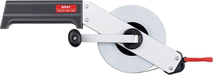 Stalen landmeter 20mtr Tracker TR20, Eindhaak, wit EG-Klasse 2 SB - 50050901