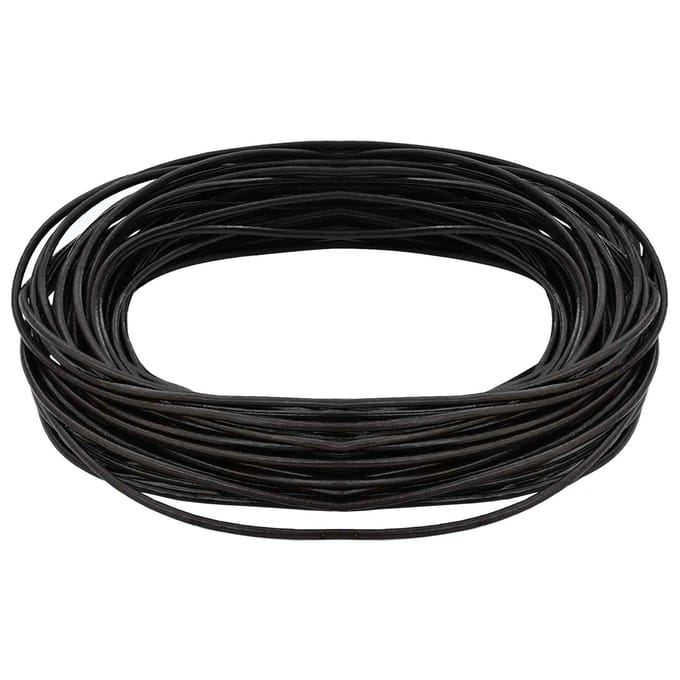 vidaXL - Leren - Koord - 1 - Donkerbruin - Ø1 - mm - x - 50 - m - Leer
