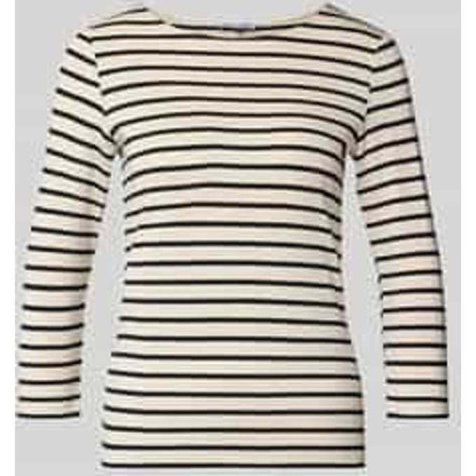 T-shirt met ronde hals en 3/4-mouw
