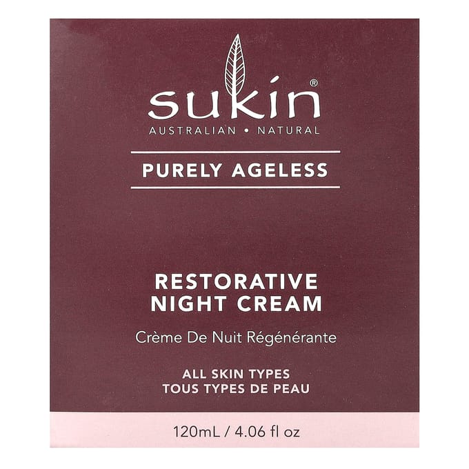 Sukin, Purely Ageless, Restorative Night Cream, 4.06 fl oz (120 ml) gray