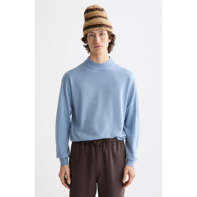 Scotch & Soda Seasonal Core - Dropped Shoulder Mock Neck Pullover Faded De Größe: M | Pullover Outlet | Herren