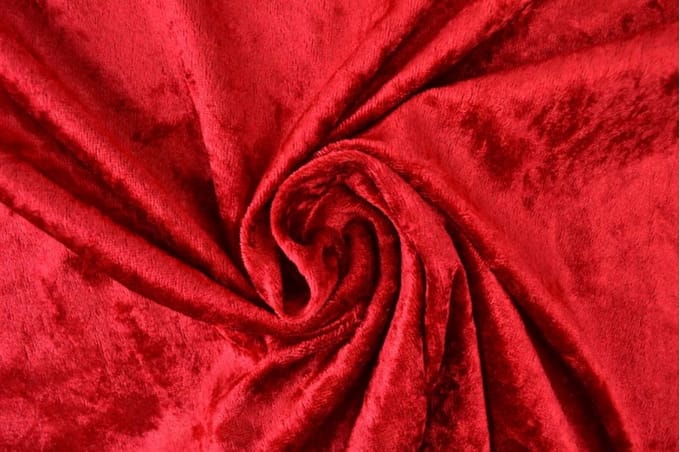 40 meter velours de panne - Rood - Crushed velvet - 150cm breed
