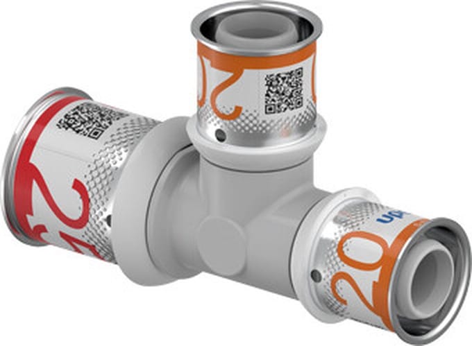 Uponor S-press Plus PSSU T-stuk - 25x20x20mm pers composiet