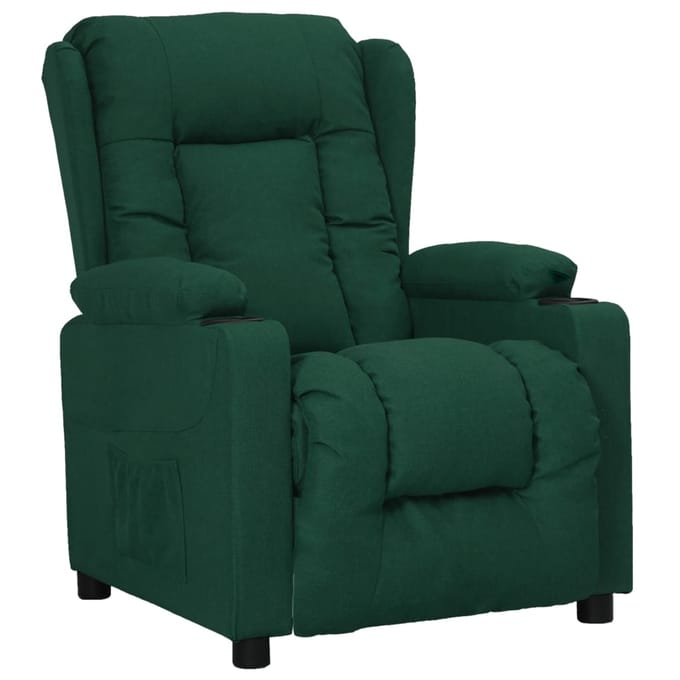 vidaXL - Fauteuil - verstelbaar - stof - donkergroen