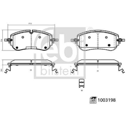 Remblokset FEBI BILSTEIN 1003198