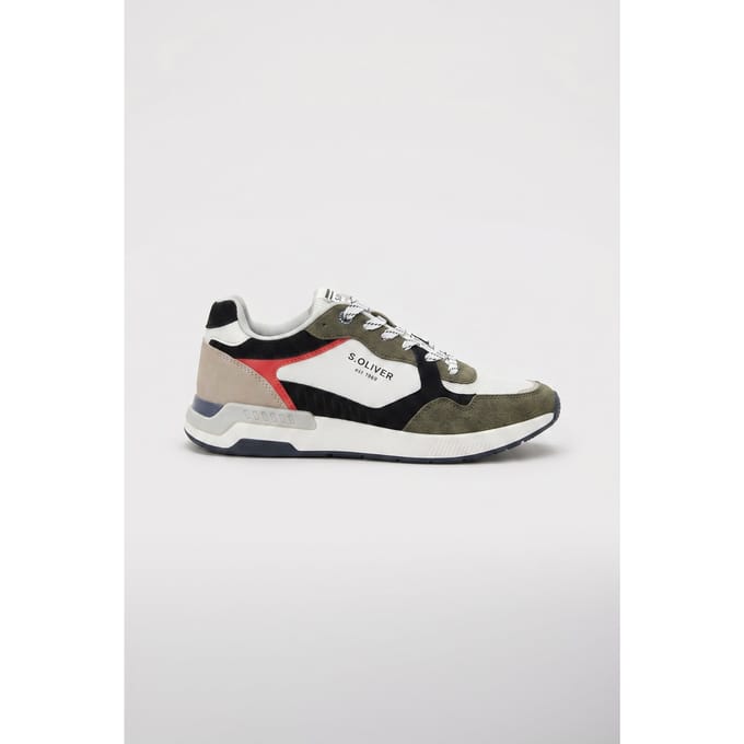 s.Oliver - male - Veelkleurige sneaker in lederlook
