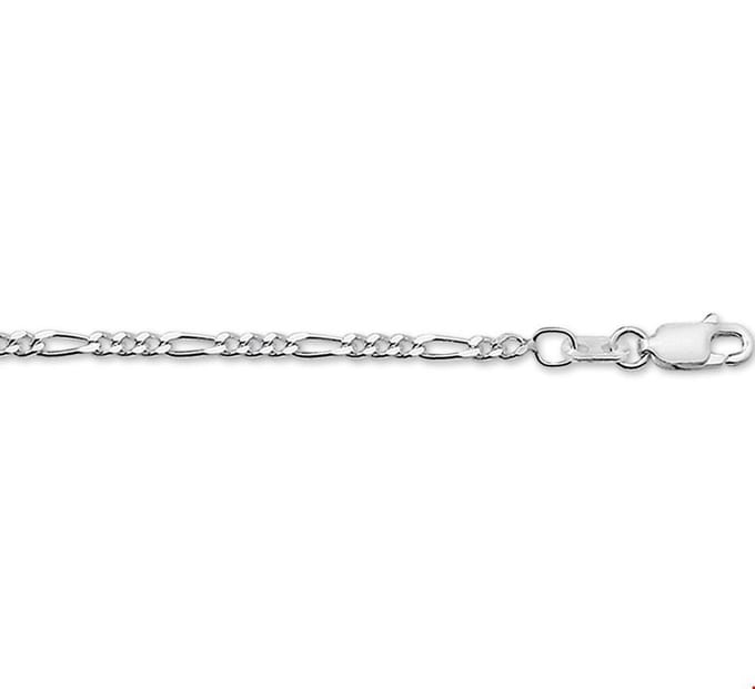 The Jewelry Collection Ketting Figaro 2,75 mm - Zilver