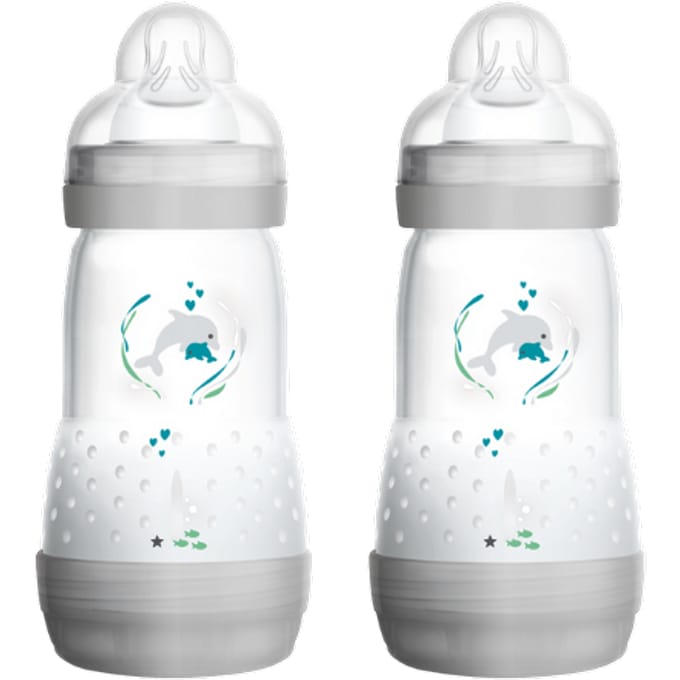 MAM Antikoliek Grijze Babyfles 260ml - 2 stuks