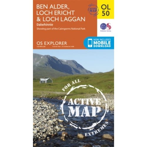 Ben Alder, Loch Ericht & Loch Laggan, Dalwhinnie - Ordnance Survey
