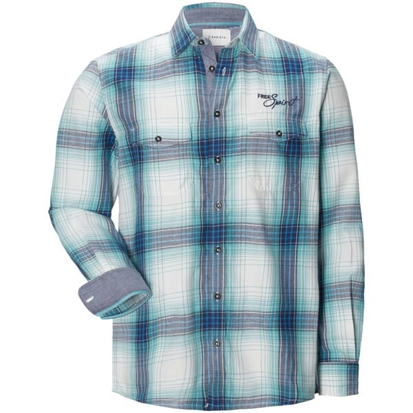 Babista herren Flanellen Overhemd - 41/42 - turquoise - Plus Size