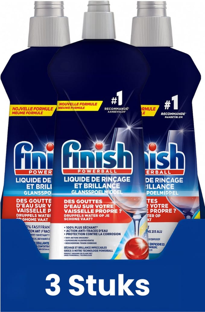 Finish Glansspoel Lemon 800ml - 3 Stuks - Voordeelverpakking