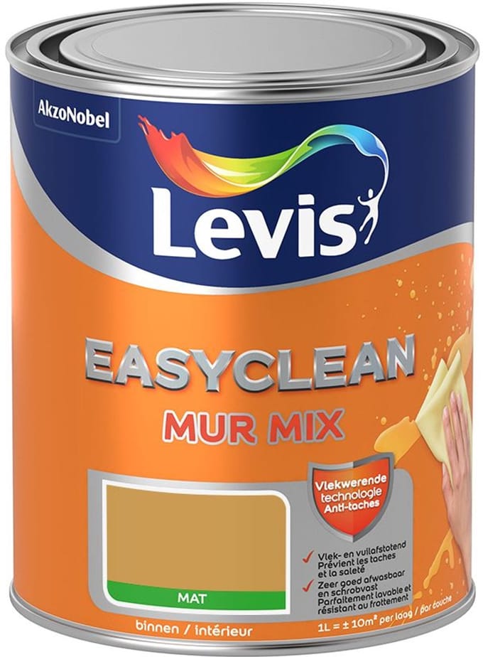Levis - Easyclean Mur Mat Mix - Shady Yellow A80 - Mengverf - 1 L