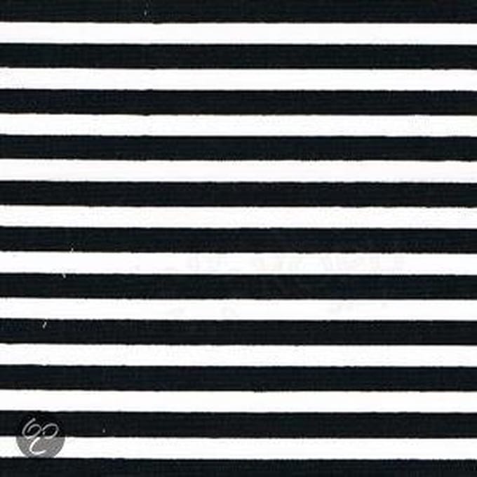 Damai Streep hoeslaken - Zwart - 1-persoons (90x200 cm)
