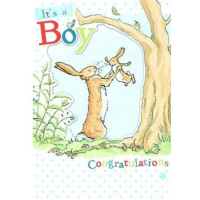 Hazeltje Dubbele Kaart "its A Boy" 14x20cm
