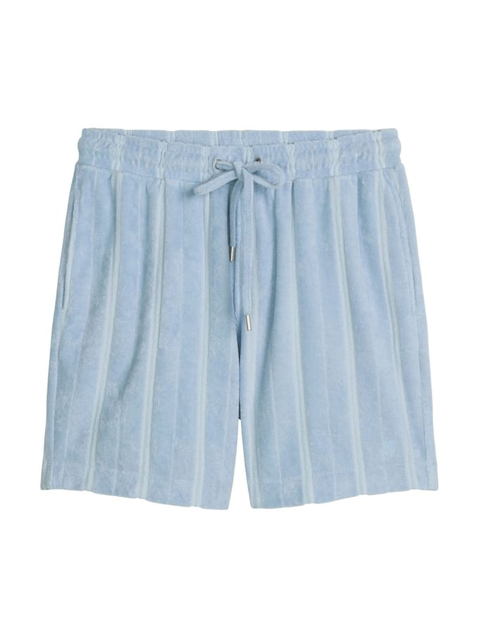 MARC O'POLO Relaxte shorts van gestreepte badstof , XL
