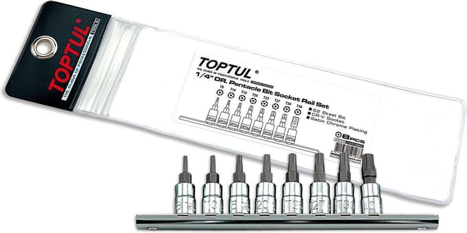 SET DOP TORX GAT 8PCS 1/4DR T8...T40