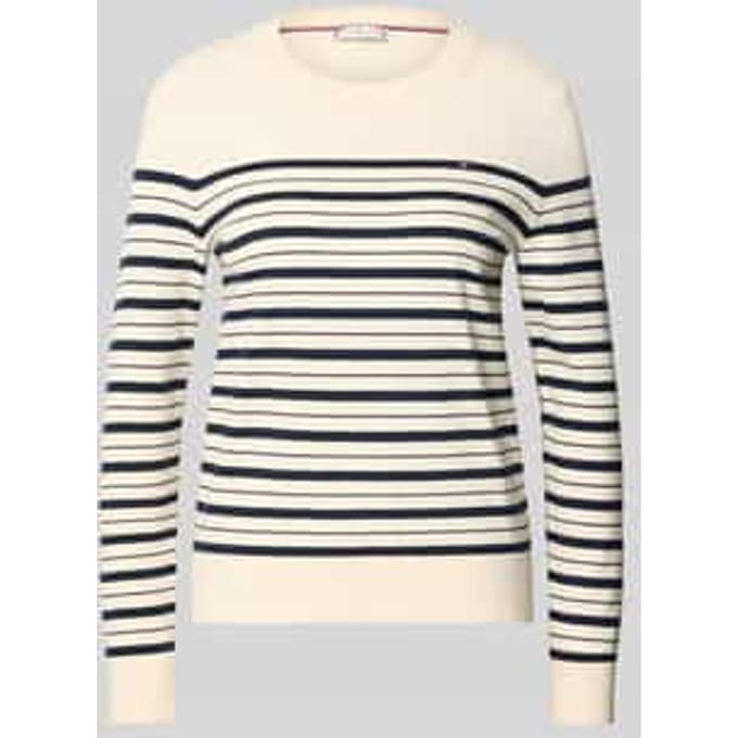 Regular fit gebreide pullover van katoenmix