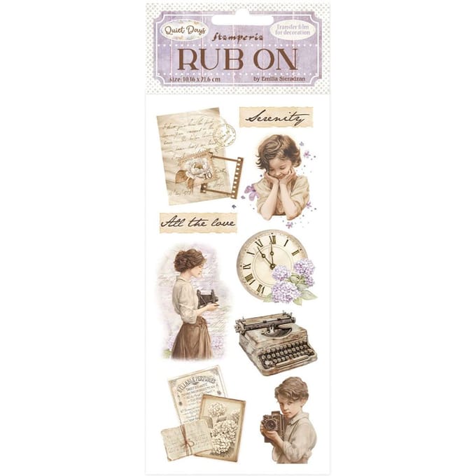 Stamperia - Quiet Days Rub-On 8,33x2,36 Inch Vintage Treasures (DFLRB205)