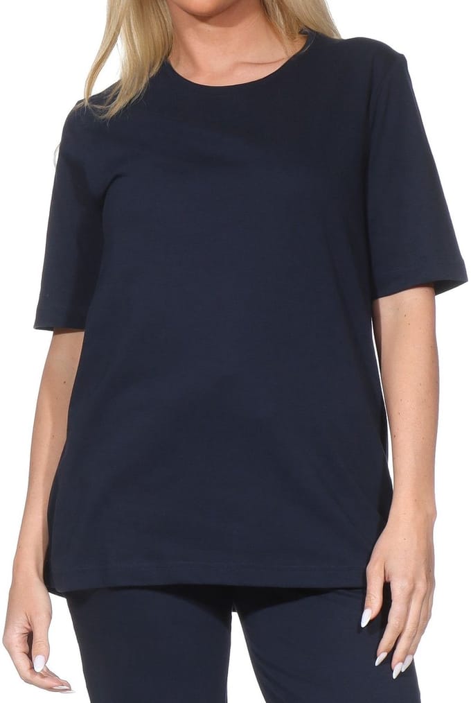 Damespyjamashirt met korte mouwen mix & match
