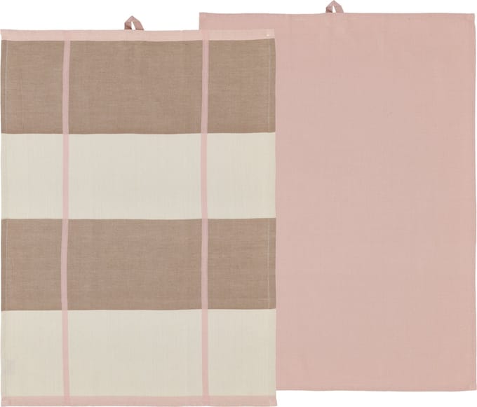 Södahl Blocks Theedoek 50 x 70 cm 2 stuks Roze